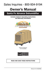 Santa Fe Advance Owner's Manual