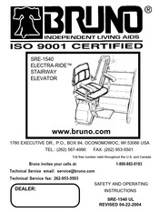 Bruno ELECTRA-RIDE SRE-1540 Safety And Operating Instructions Manual