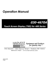 Harvest TEC 4670A Operation Manual