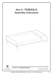 Walker Edison PDBMIALG Assembly Instructions Manual
