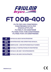 FRIULAIR FT 030 Maintenance And Operating Manual