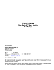 evertz 7708SFP Series User Manual
