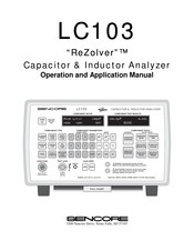 Sencore ReZolver LC103 Operation And Application Manual
