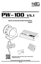 B&G electronics PW-100 Installation And Operation Manual