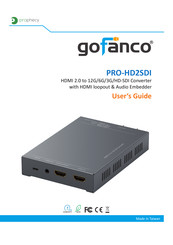 gofanco PRO-HD2SDI User Manual