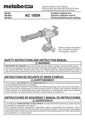 Metabo HPT AC 18DA Instruction Manual