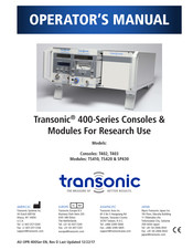 Transonic 400 Series Operator's Manual