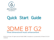 ASI Audio 3DME BT G2 Quick Start Manual