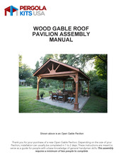Pergola kits USA WOOD GABLE ROOF PAVILION Assembly Manual