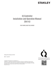 Stanley 204143 Installation And Operation Manual