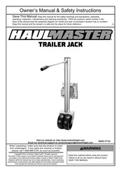 HAUL MASTER 58205 Owner's Manual & Safety Instructions