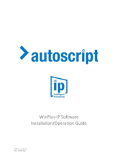 IP autoscript WinPlus-IP Installation & Operation Manual