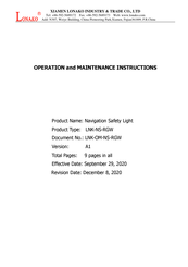 Lonako LNK-NS-RGW Additional Installation, Operation And Maintenance Instructions