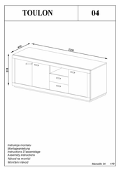 Divaco Furniture TOULON 04 Assembly Instructions Manual