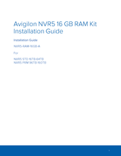Avigilon NVR5-RAM-16GB-A Installation Manual
