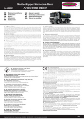 Jamara Mercedes-Benz Arocs Metal Meiller Instructions Manual