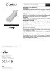 Orliman CONFORGEL GL-204 Use And Maintenance Instructions