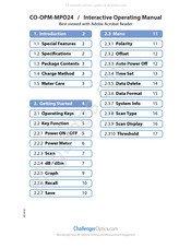 ChallengerOptics CO-OP-MPO 24 Interactive Operating Manual