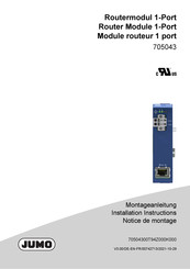 JUMO 705043 Installation Instructions Manual