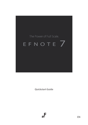 Artesia Pro Efnote 7 Quick Start Manual