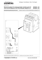 Siemens 3WX3641-JS Series Operating Instructions Manual