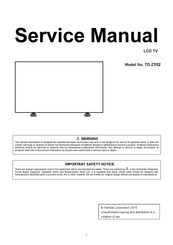 Toshiba TD-Z552 Service Manual