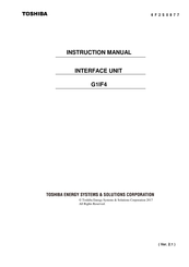 Toshiba G1IF4 Instruction Manual