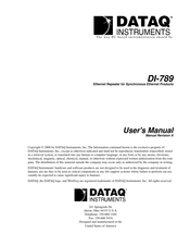 Dataq Ethernet DI-789 User Manual
