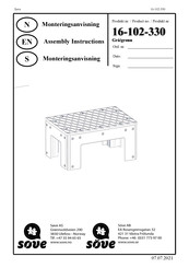 Sove 16-102-330 Assembly Instructions Manual