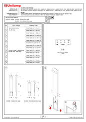 Unilamp SKUNA - Short Bollard Slim Base Installation Manual