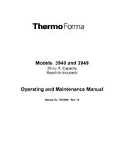ThermoForma 3949 Operating And Maintenance Manual