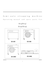 Snell ES-103 Operating Manual And Spare Parts List