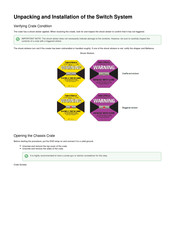ShockWatch CS7520EDR Operations And Maintenance, Instructions Of Shipment, Unpacking And Installation