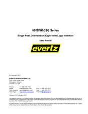 evertz 570DSK-25G Series User Manual