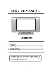TCL LCD40V8SY Service Manual