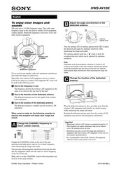 Sony HWS-AV10K Quick Start Manual