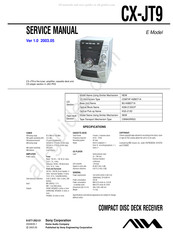 Sony CX-JT9 Service Manual
