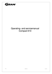 Gram 866100635 Operating Manual