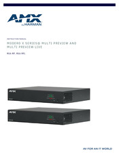 Harman AMX Modero X Series Instruction Manual