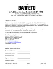 Barreto E37SG CENTER PIVOT Owner's Manual
