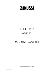 Zanussi ZOU 883 Instruction Booklet