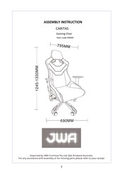 JWA 69444 Assembly Instruction Manual
