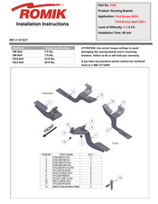 Romik 2164 Installation Instructions