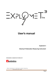 KONTINITRO EXPLOMET 3 User Manual