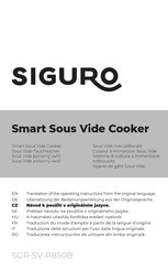 SIGURO SGR-SV-R850B Translation Of The Operating Instructions