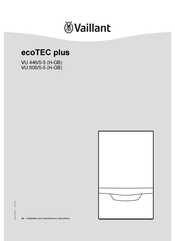 Vaillant ecoTEC plus VU 606/5-5 (H-GB) Installation And Maintenance Instructions Manual