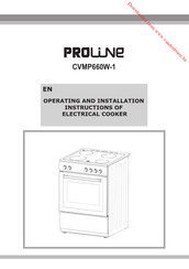 Proline CVMP660W-1 Operating And Installation Instructions