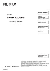 FujiFilm DR-ID 1200PB Operation Manual