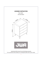 JWA 68559 Assembly Instruction Manual