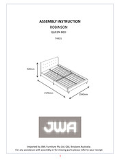 JWA ROBINSON 74321 Assembly Instruction Manual